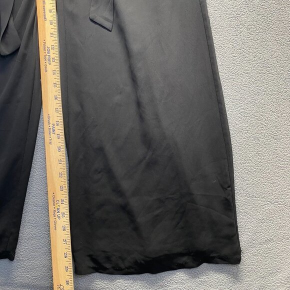 Miss Avenue pant Black wide leg palazzo travel easy care, Size Large,Elastic Wai - Picture 5 of 10
